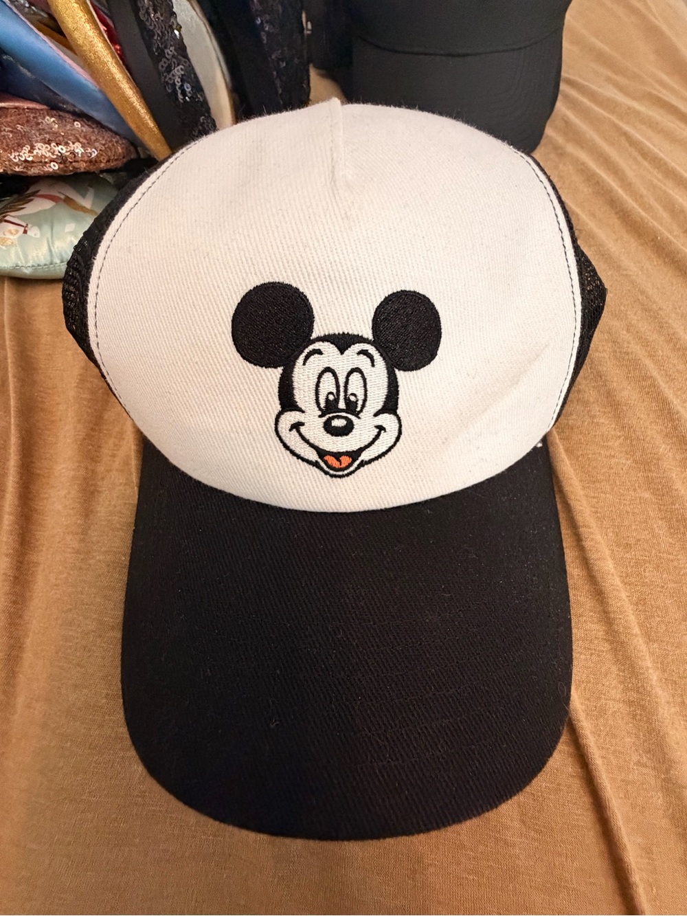 Black & White Mickey-Ears Trucker Hat